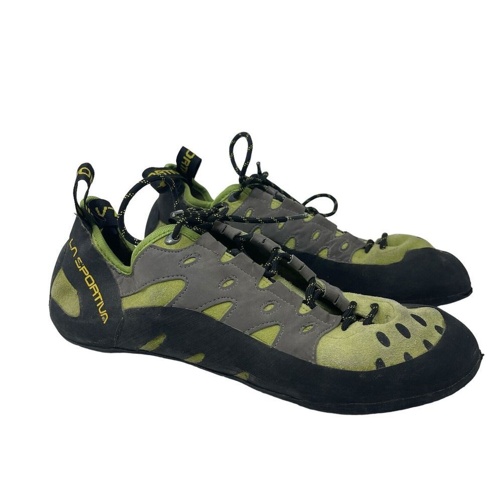 La Sportiva 12.5 Tarantulace Climbing Shoe Green Gray Black Mens